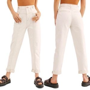 FREE PEOPLE City of Lights Ivory Jeans